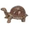 Brown Polystone Coastal Sculpture, Turtle 6" x 11" x 6"